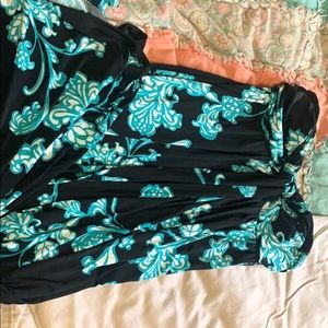 Floral strapless maxi dress